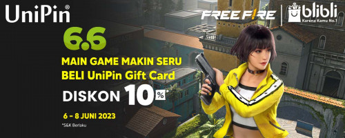 Main Game Makin Seru dengan Beli Voucher UniPin - Promo Diskon 10rb Voucher UniPin di 6.6 Double Date Blibli 2023